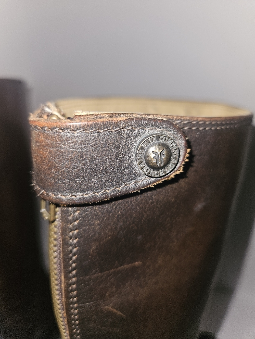 Frye Dark Brown Leather Knee-High Riding Boots - Picture 6 of 10